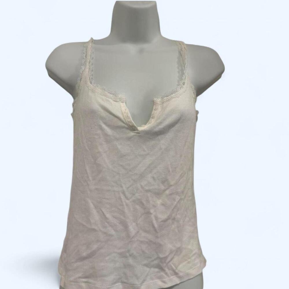 Brandy melville white lace trim